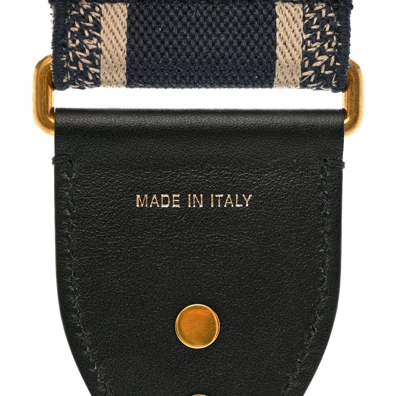 Christian Dior Canvas Embroidered Shoulder Strap Blue 4 of 4