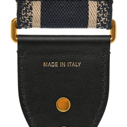 Christian Dior Canvas Embroidered Shoulder Strap Blue 4 of 4