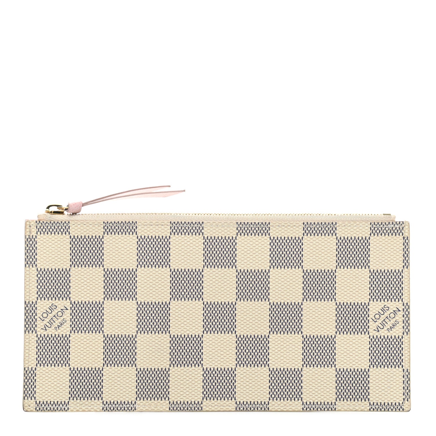 Louis Vuitton Damier Azur Felicie Chain Wallet Zippered Insert Rose Ballerine 1 of 6