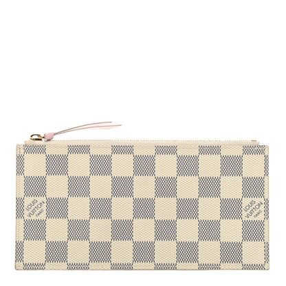 Louis Vuitton Damier Azur Felicie Chain Wallet Zippered Insert Rose Ballerine 1 of 6