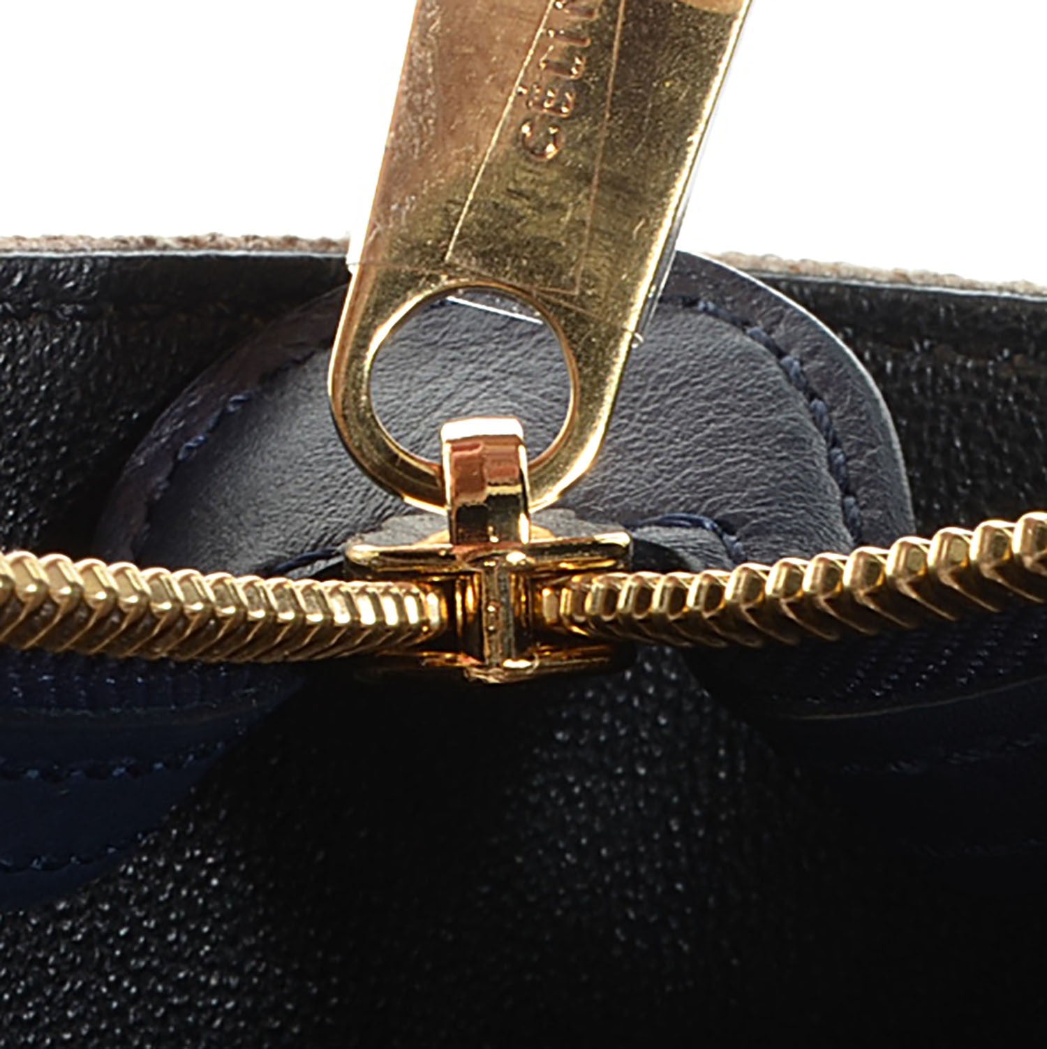 Celine Smooth Calfskin Canvas Medium Trapeze Navy Blue 8 of 8