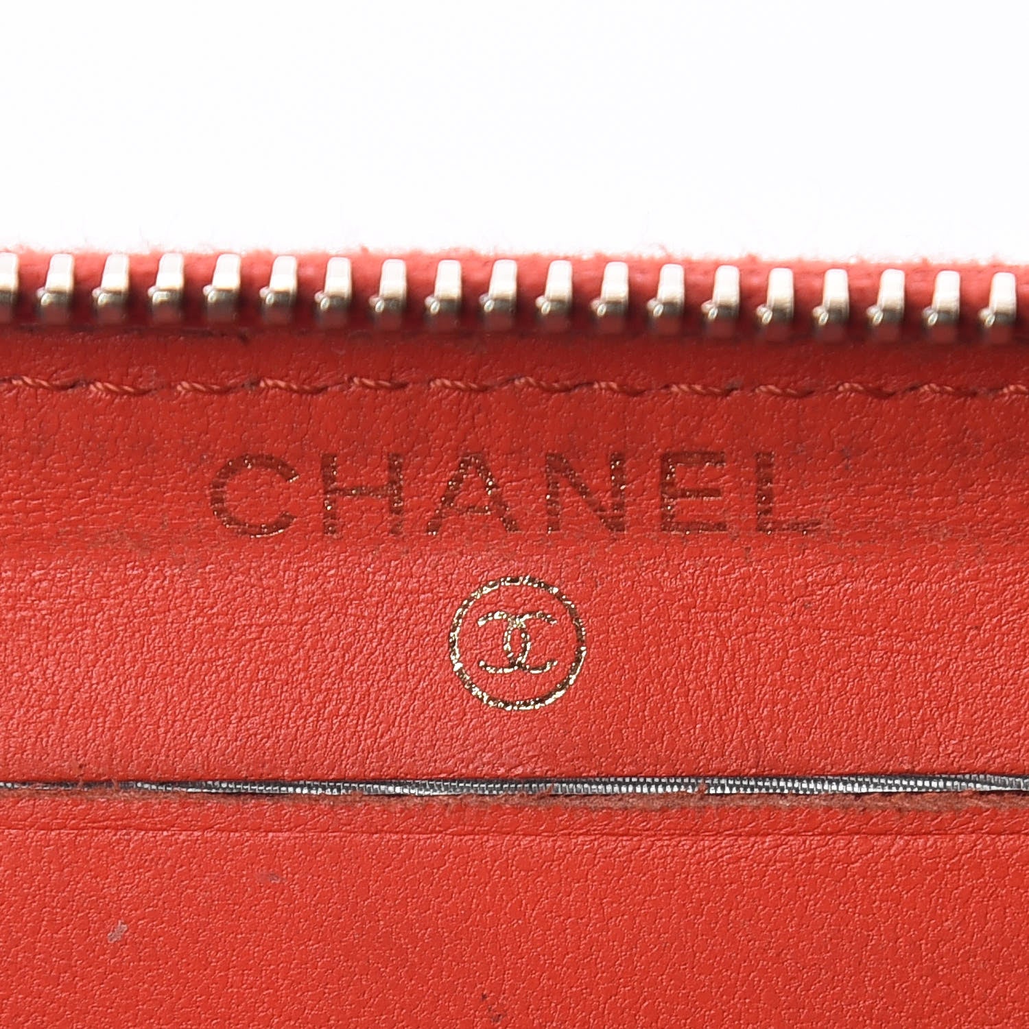 Chanel Lambskin Quilted Small Zip Around Wallet Red 6 of 13