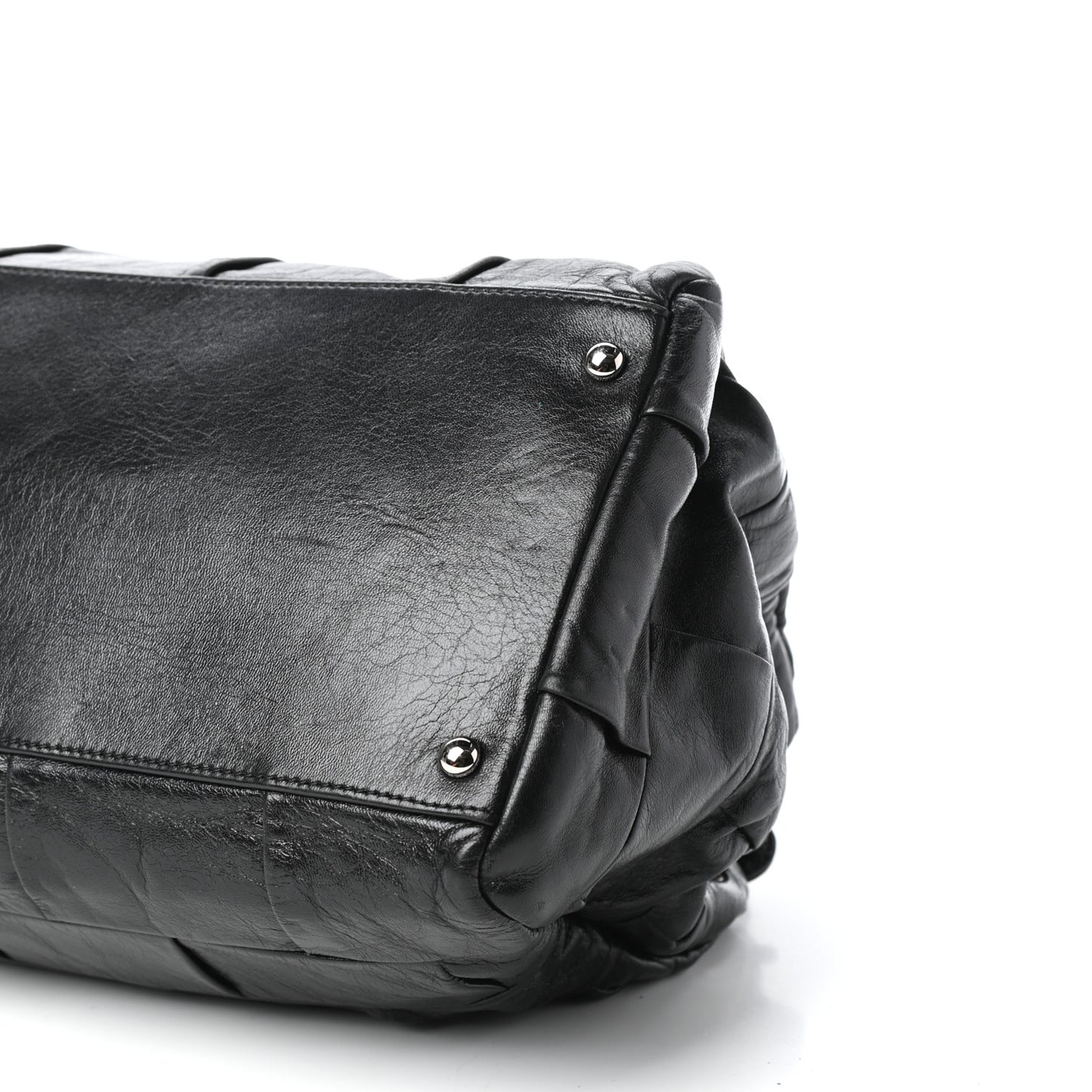 Lambskin Igloo Shoulder Bag Black
