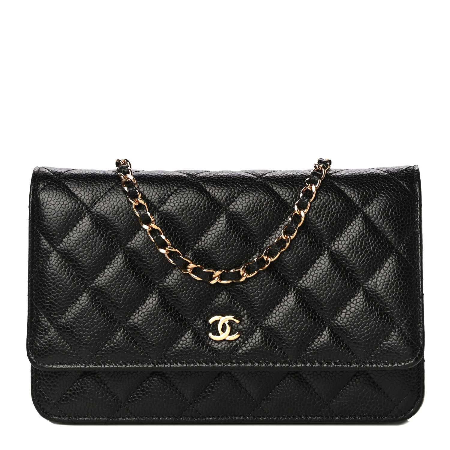 Chanel Caviar Quilted Wallet On Chain WOC Black 1 of 12