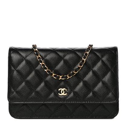 Chanel Caviar Quilted Wallet On Chain WOC Black 1 of 12