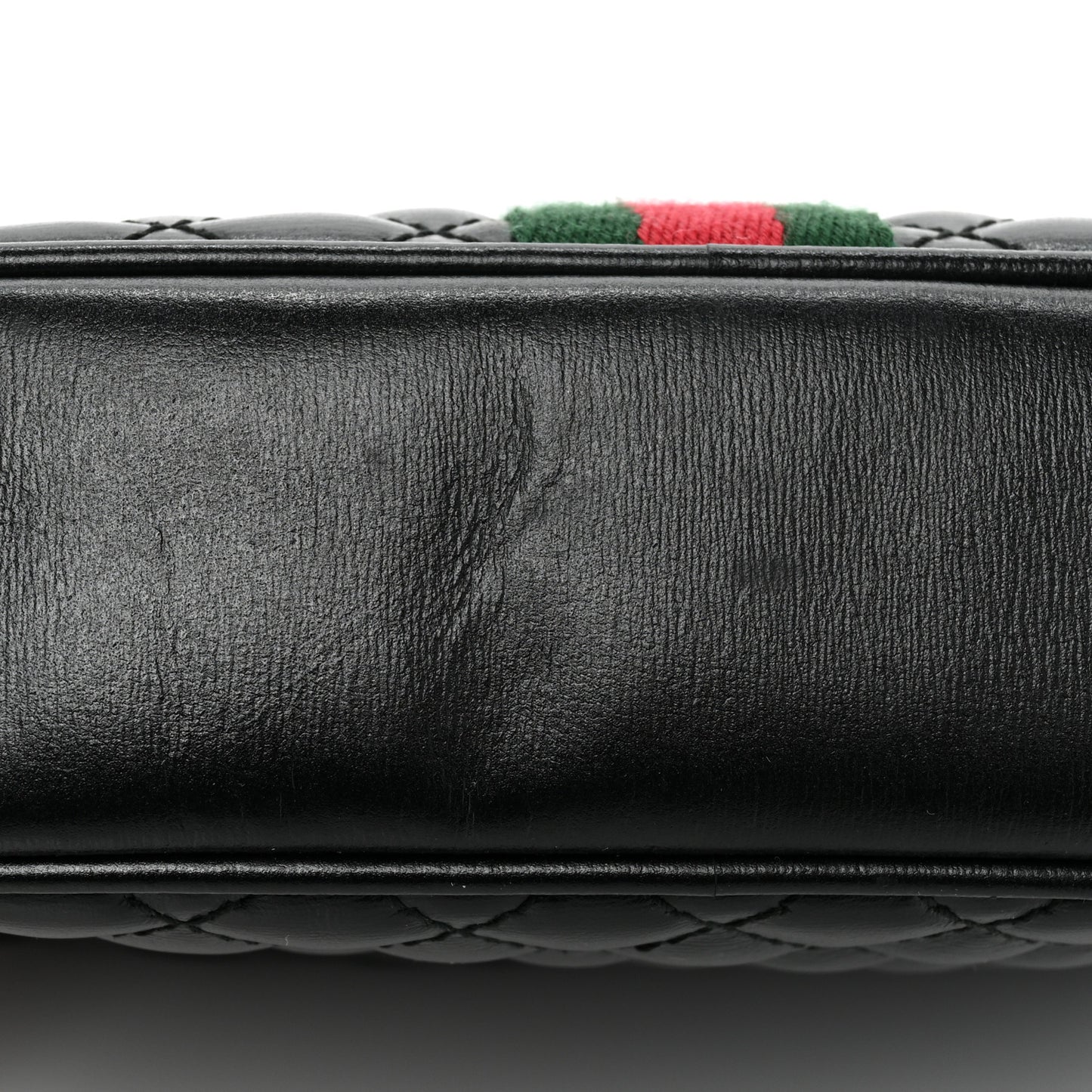 Calfskin Trapuntata Web Mini GG Shoulder Bag Black