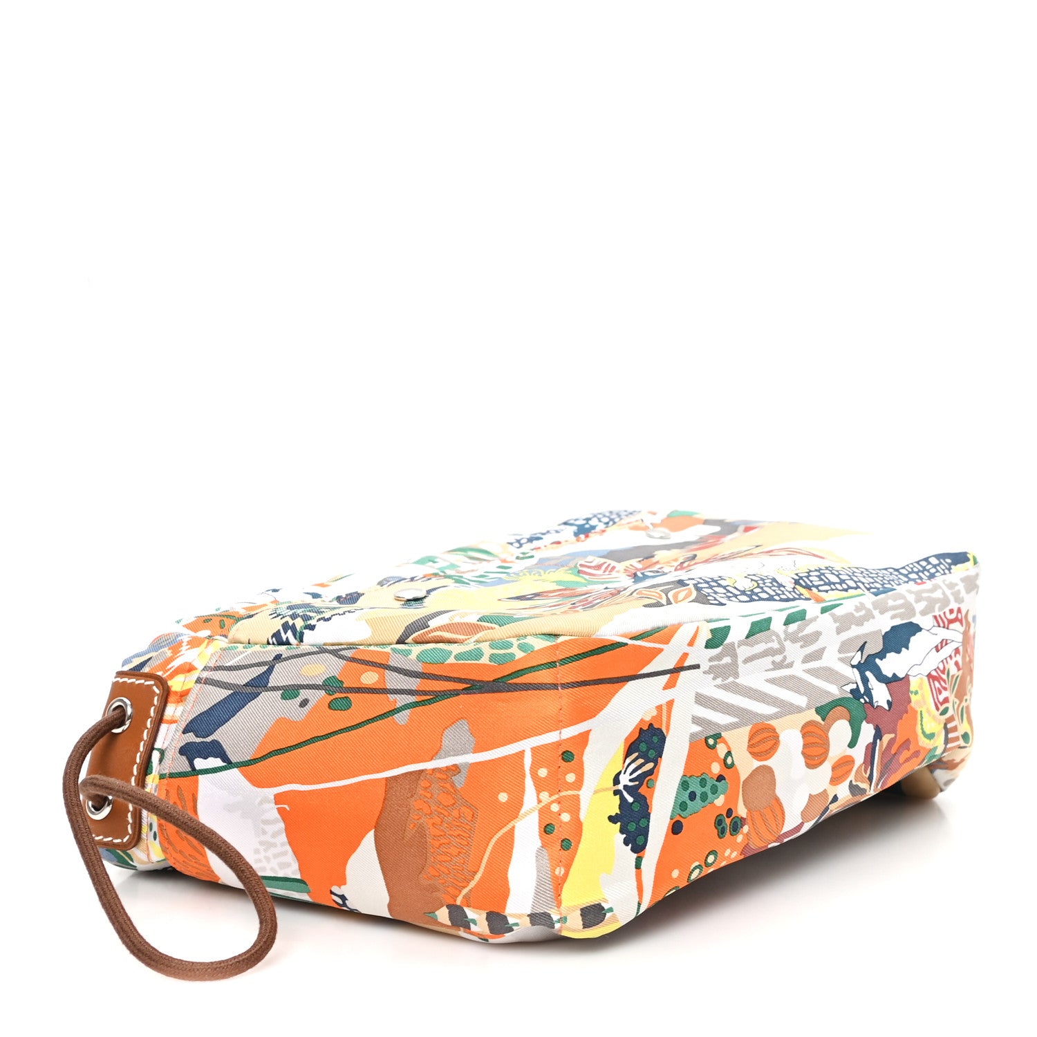 Hermes Silk Barenia En Liberte Fourbi 20 PM Orange Gris Mouette Fauve 4 of 7