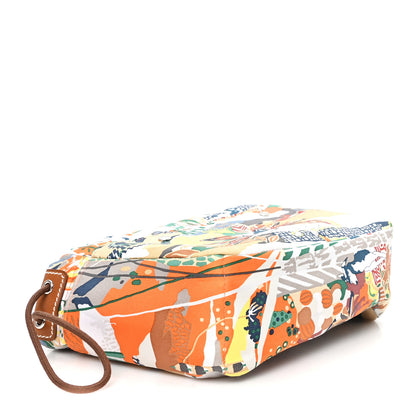 Hermes Silk Barenia En Liberte Fourbi 20 PM Orange Gris Mouette Fauve 4 of 7