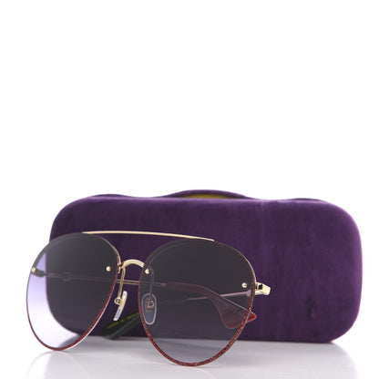 Gucci Glitter Aviator Sunglasses GG0351S Red 8 of 8