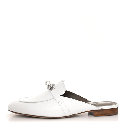 Hermes Calfskin Oz Mules 37 White 1 of 9
