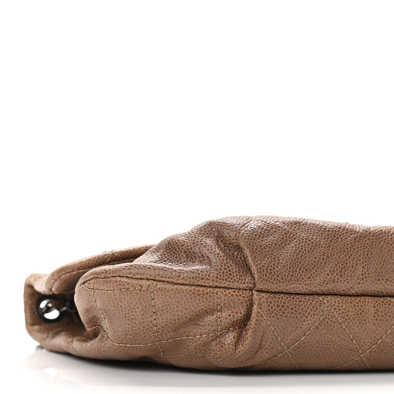 Chanel Caviar Quilted Medium Elastic Flap Brown 9 of 10