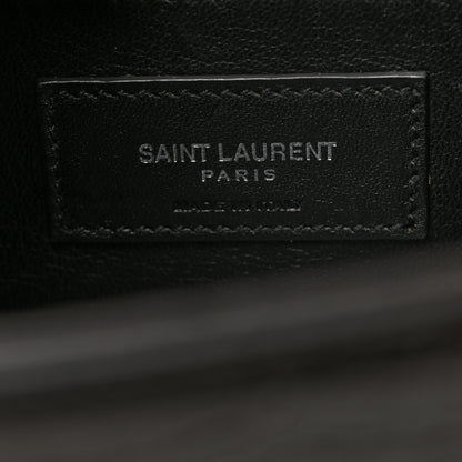 Saint Laurent Calfskin Crocodile Embossed Medium Classic Monogram Kate Tassel Satchel Storm 6 of 10