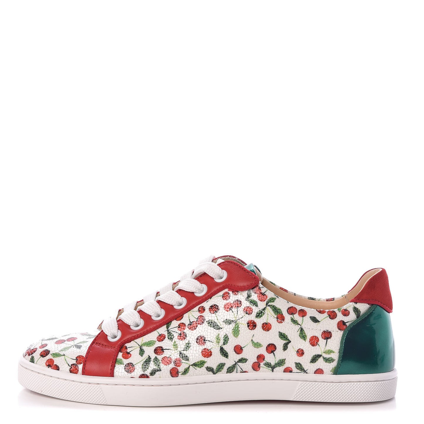 Calfskin Patent Cherry Print Seava Sneakers 36 Multi