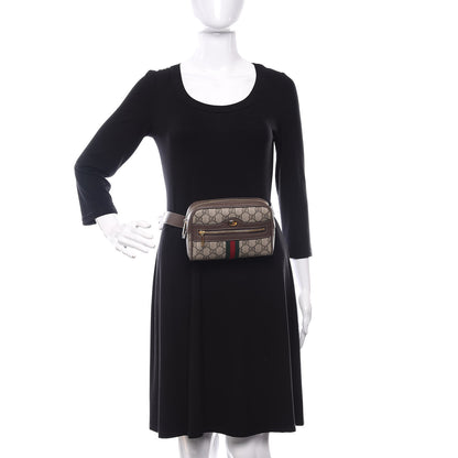 Gucci GG Supreme Monogram Web Small Ophidia Belt Bag 85 34 Dark Brown 2 of 10