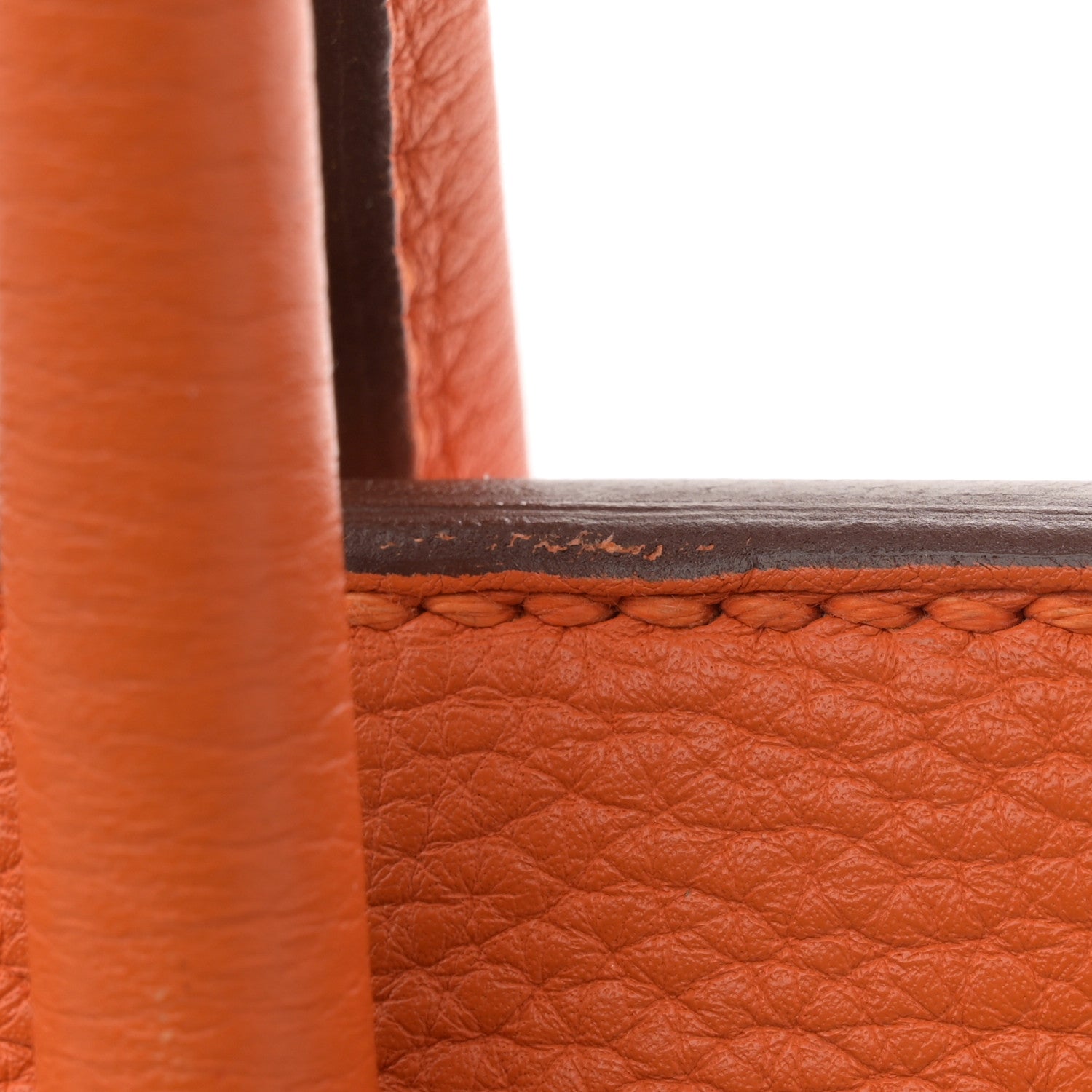 Hermes Taurillon Clemence JPG Shoulder Birkin II 42 Orange 14 of 15