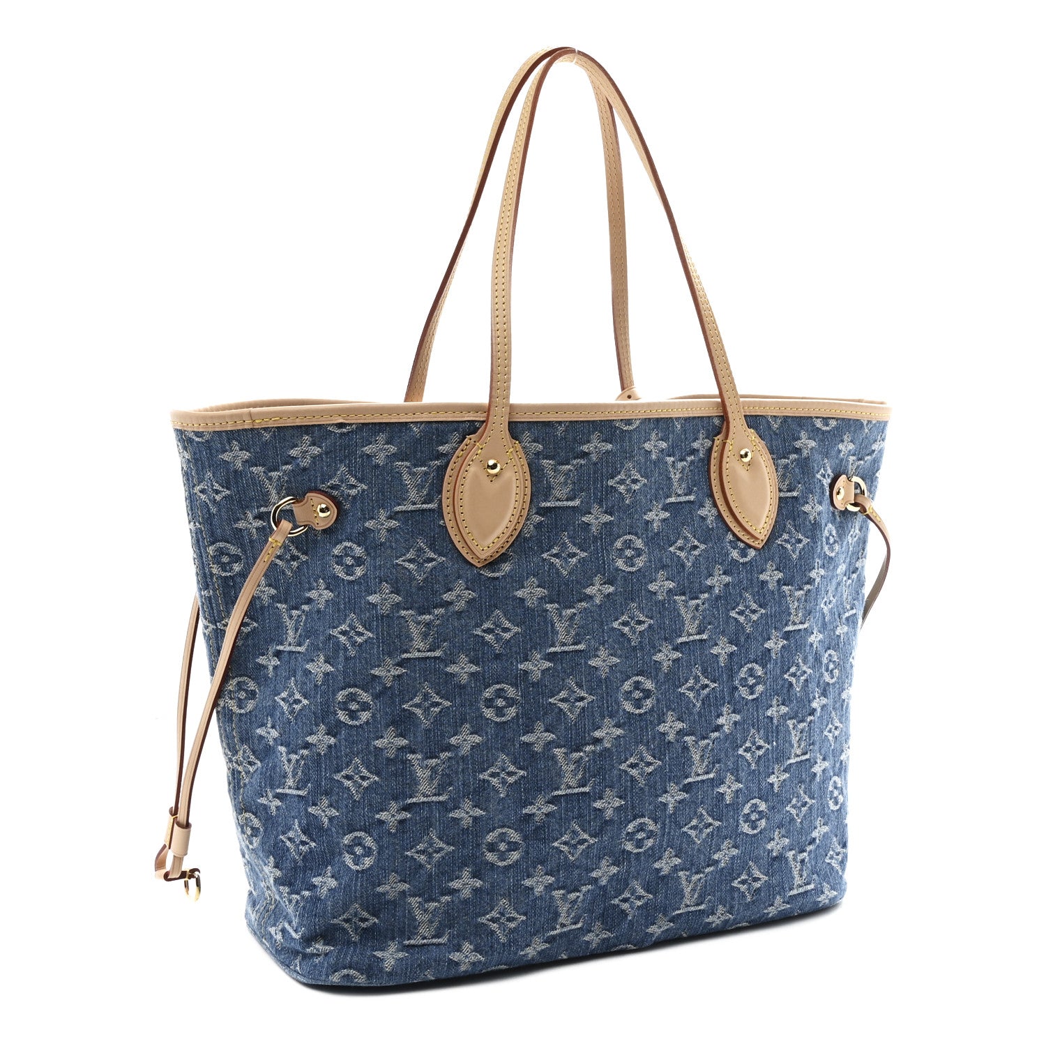 Louis Vuitton Monogram Denim Neo Neverfull MM Blue 4 of 10