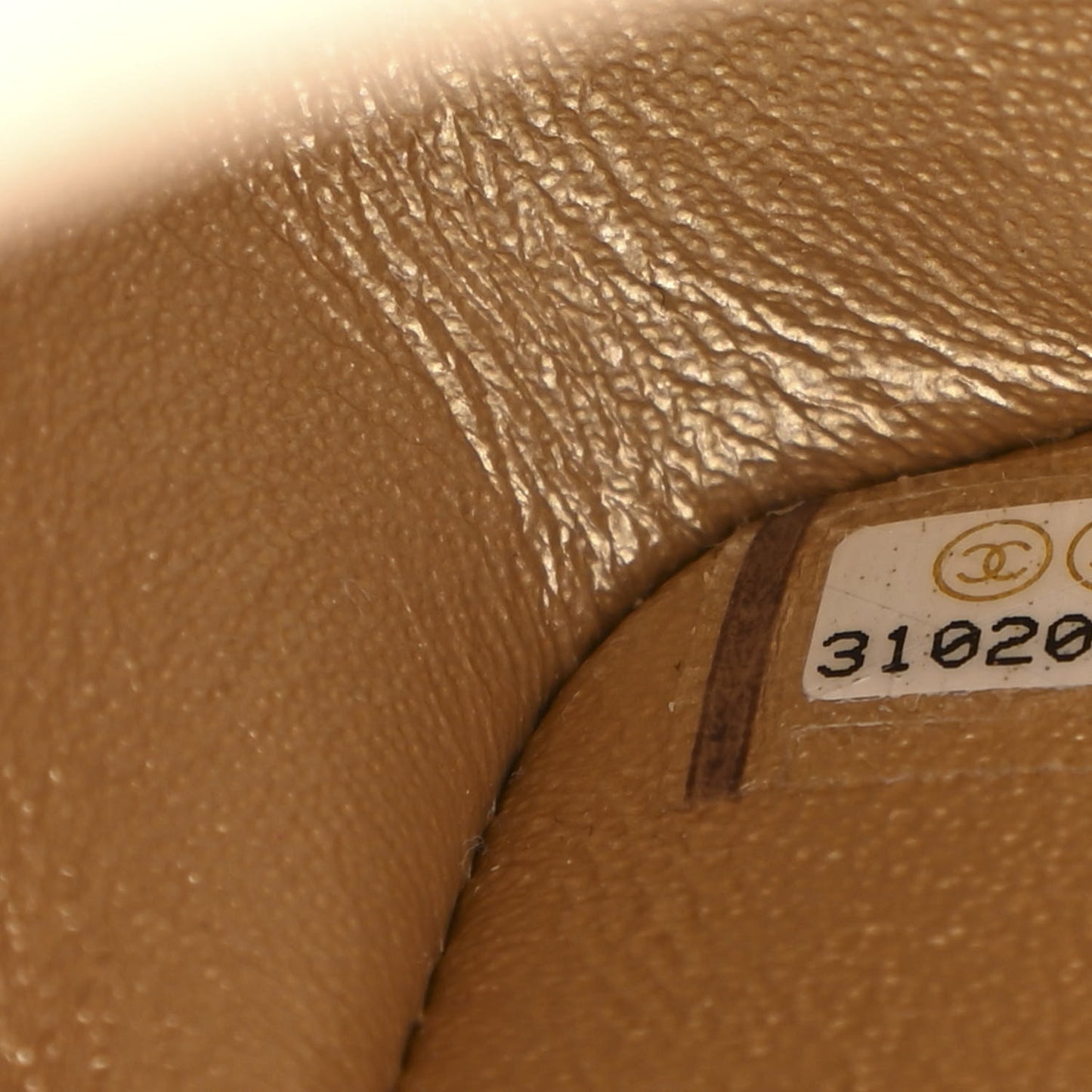 Metallic Lambskin Quilted Mini Rectangular Flap Gold