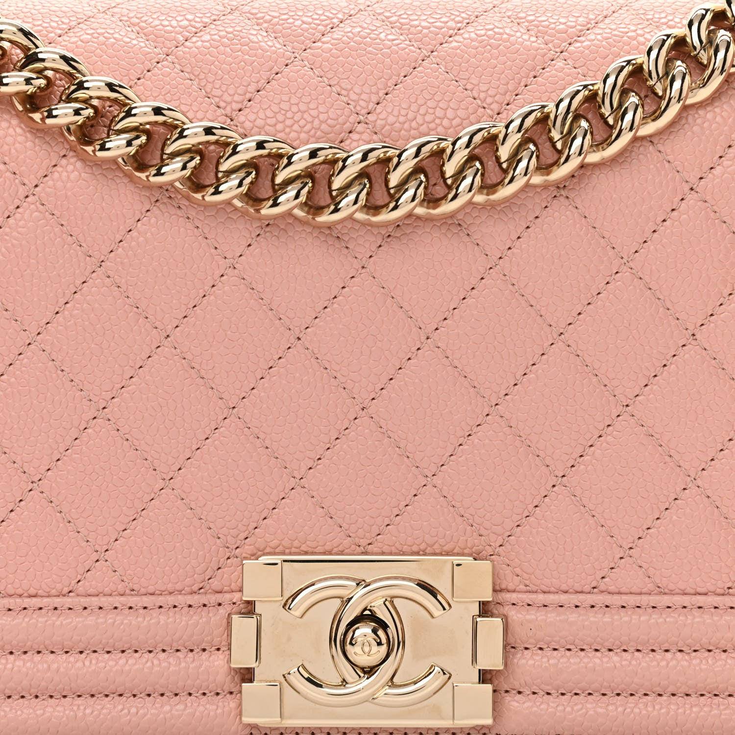 Chanel Caviar Quilted Medium Boy Flap Light Pink 8 of 10