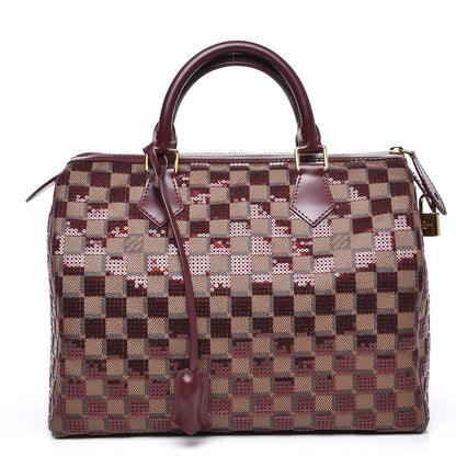 Louis Vuitton Damier Paillettes Speedy 30 Rouge 1 of 9