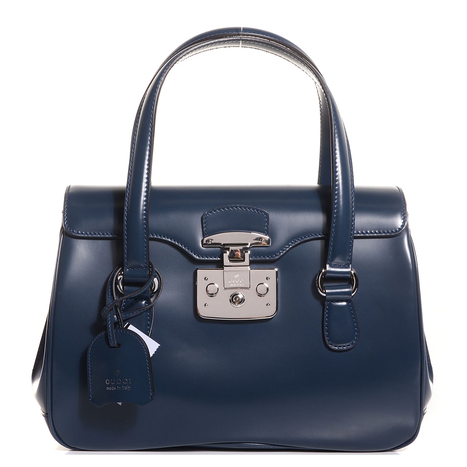 Gucci Regent Calfskin Medium Lady Lock Satchel Caspian 1 of 8
