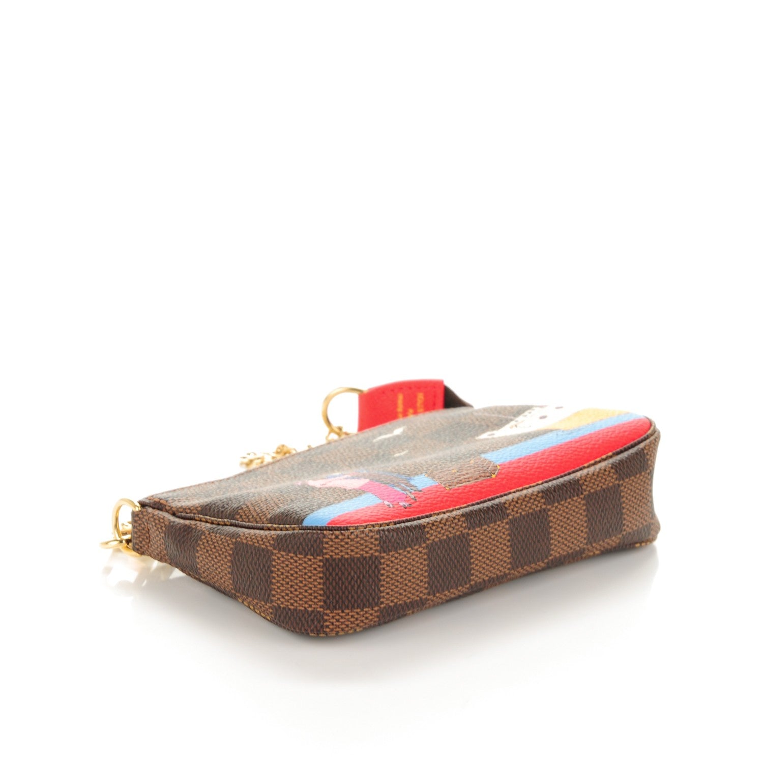 Louis Vuitton Damier Ebene 2016 Christmas Animation Mini Pochette Accessories 4 of 7