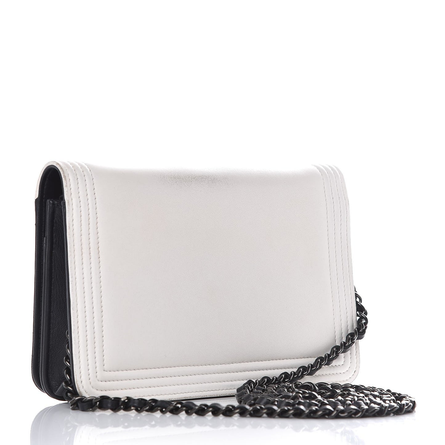 Lambskin Boy Wallet on Chain WOC So Black