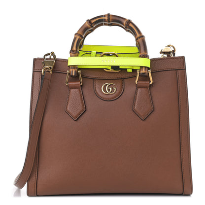 Gucci Wonka Grain Calfskin Small Diana Tote Bag Cuir Yellow Fluo 1 of 10