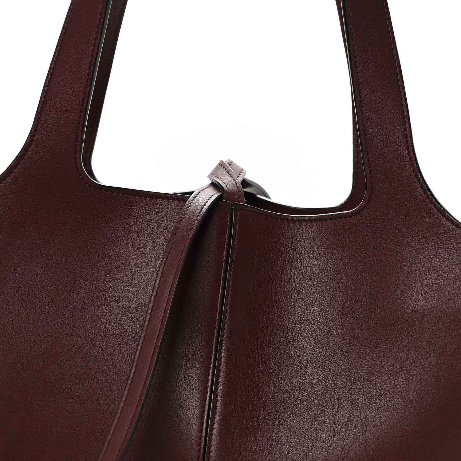 Celine Supple Natural Calfskin Medium Tri-Fold Bag Burgundy 9 of 12