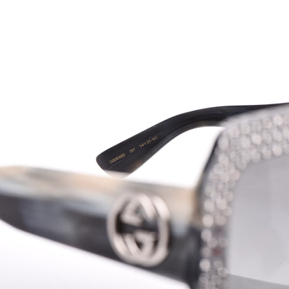 Gucci Crystal Square Frame Sunglasses GG0048S Grey 5 of 7