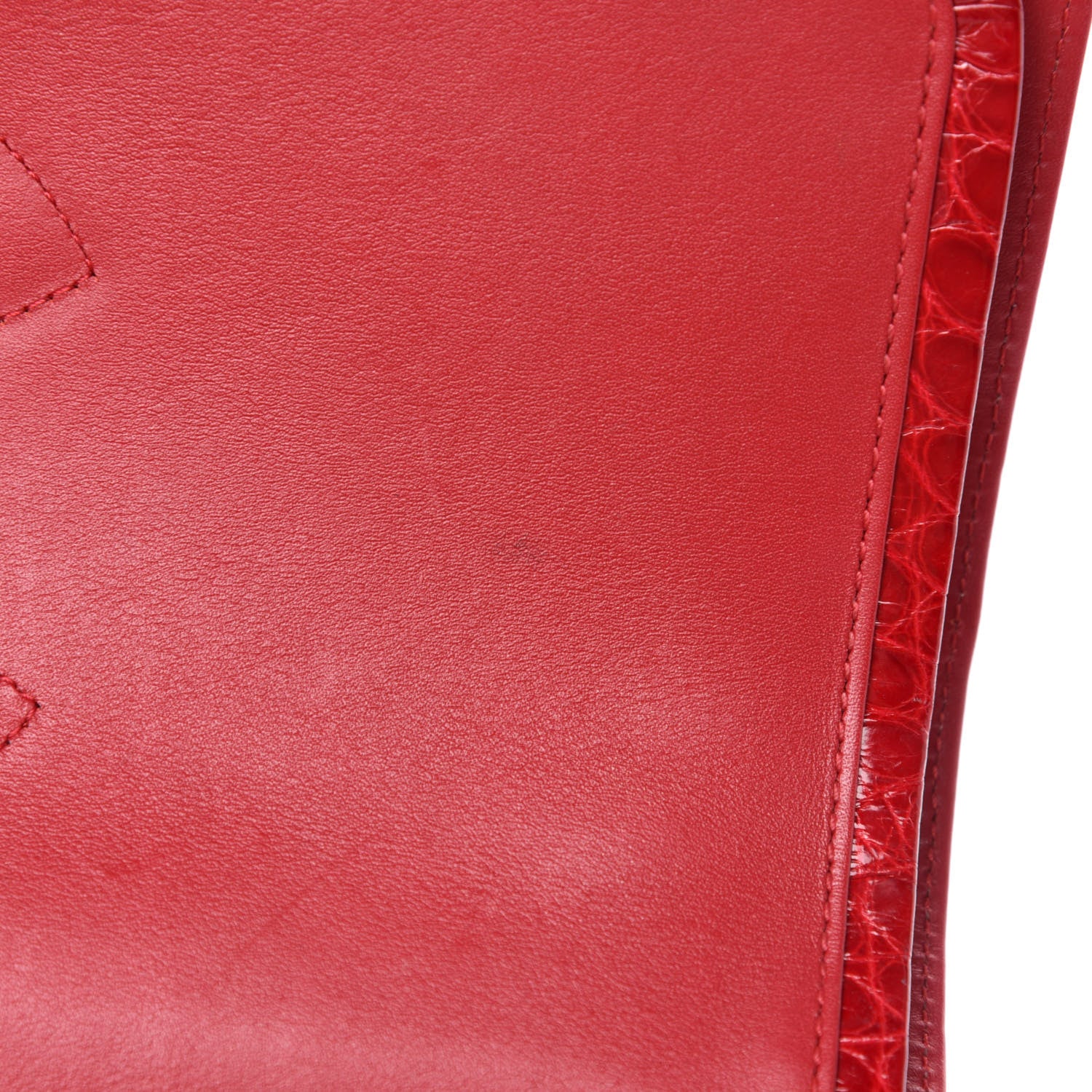 Chanel Alligator Jumbo Double Flap Red 12 of 19