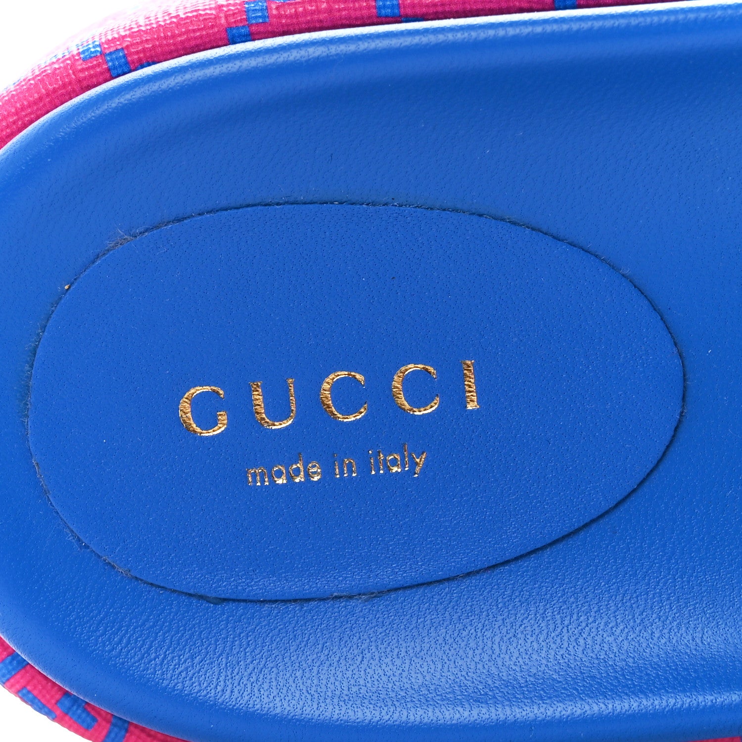 Gucci GG Supreme Joy Monogram Angelina Platform Slide Sandals 41 Fuxia Blue 9 of 10