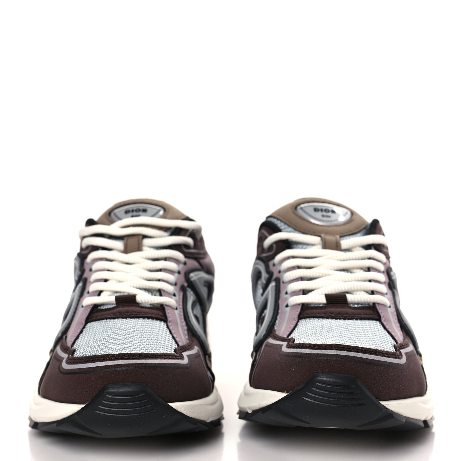 Christian Dior Technical Mesh Calfskin Womens B30 Sneakers 36 Grey Brown 2 of 8