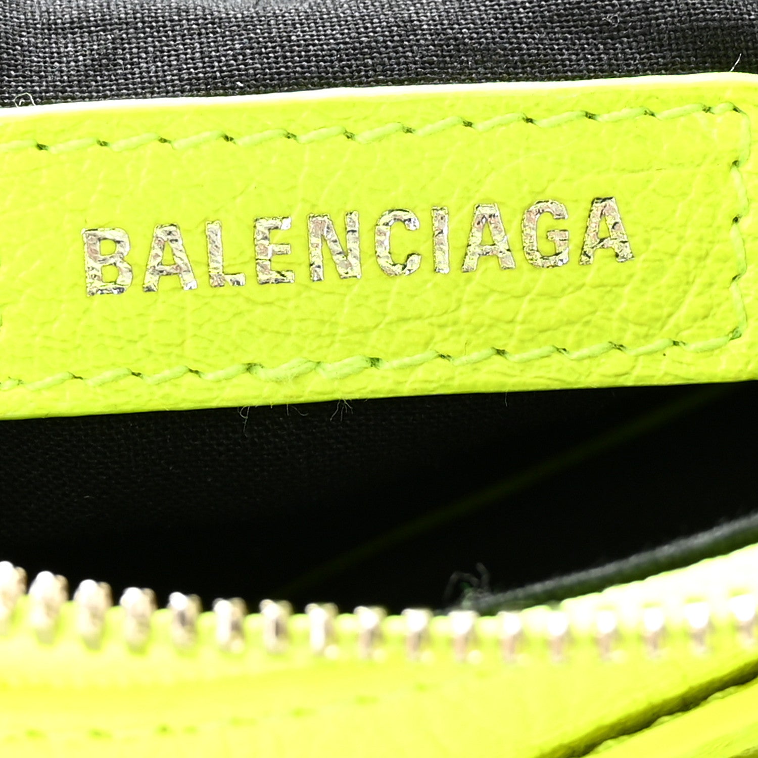 Balenciaga Agneau Arena Le Cagole Shoulder Bag XS Fluo Yellow 6 of 12