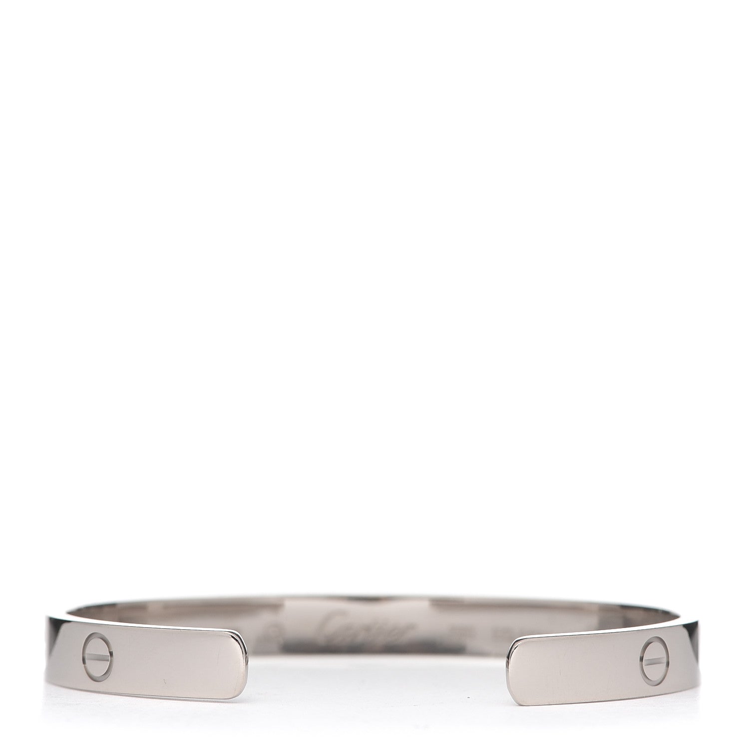Cartier 18K White Gold LOVE Cuff Bracelet 17 3 of 4