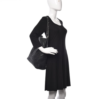 Chanel Iridescent Calfskin Large Sea Hit North South Tote Black 2 of 11