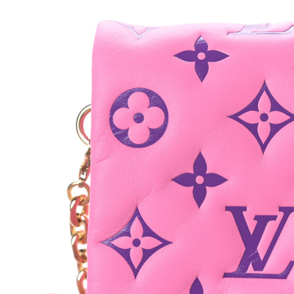 Louis Vuitton Lambskin Embossed Monogram Vuittamins Pochette Coussin Rose Violet 5 of 6
