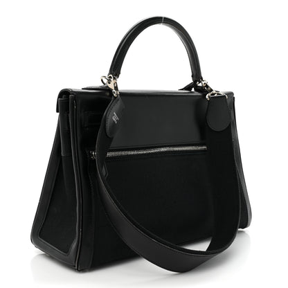 Hermes Box Toile Lakis Kelly 32 Black 3 of 24