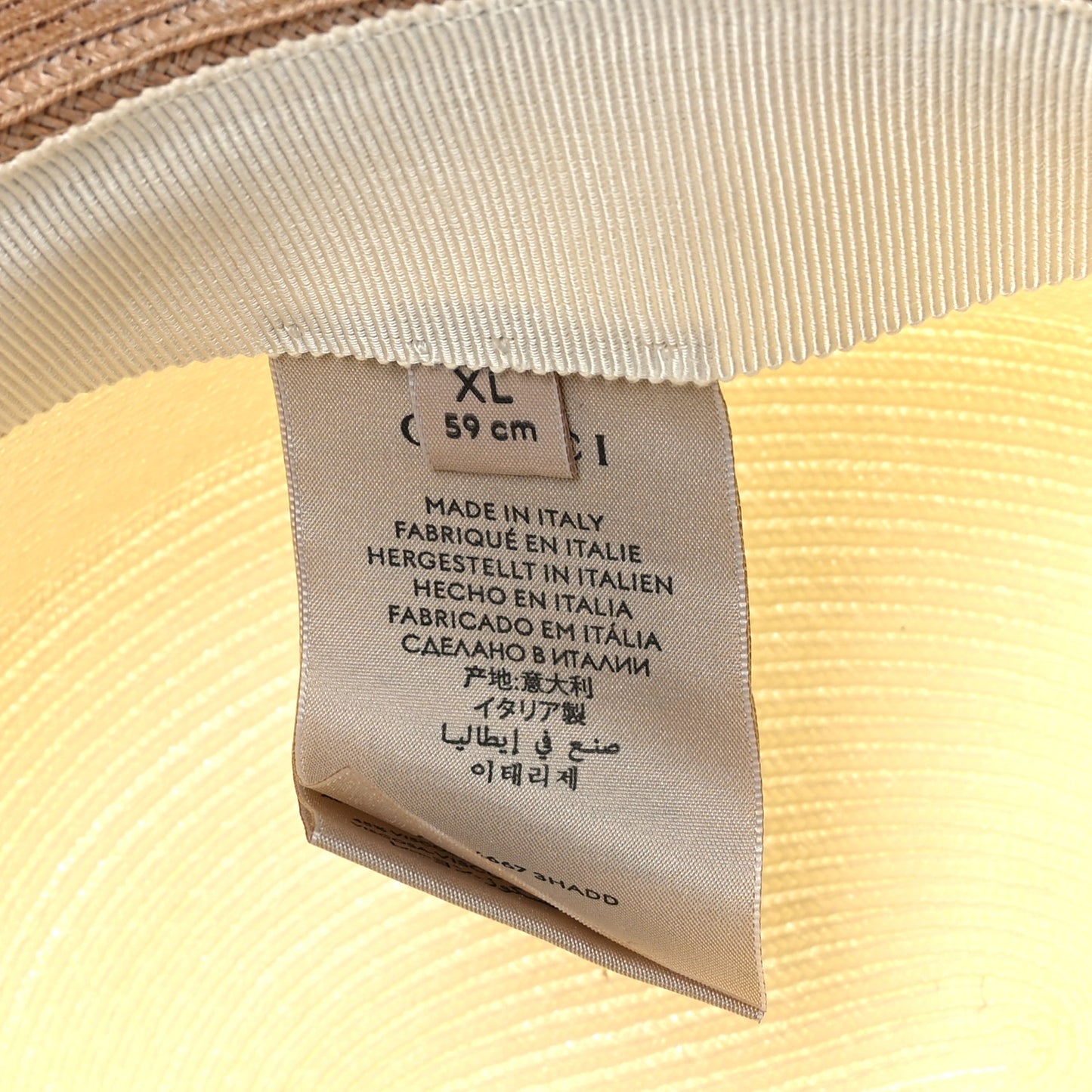 Straw Effect Fabric Wide Brim Hat With Bow XL White Black