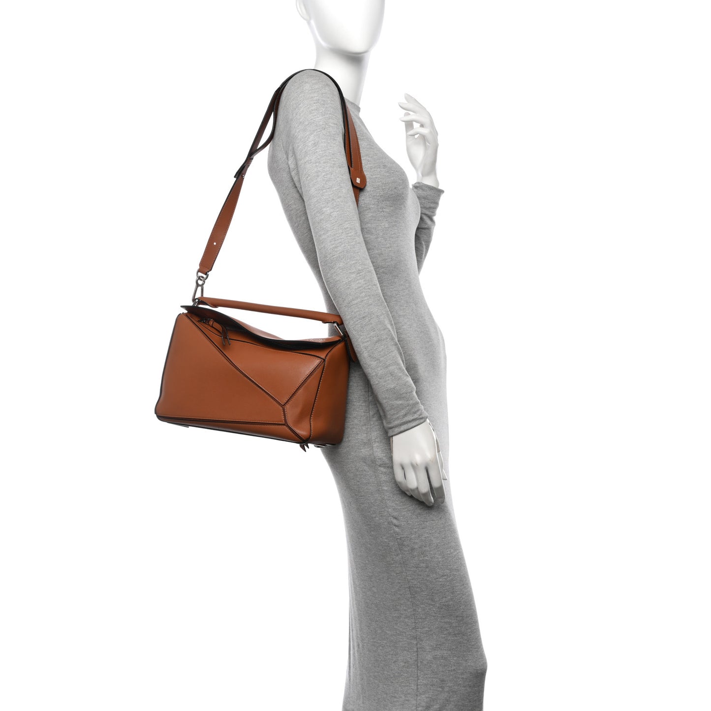 Calfskin Medium Puzzle Bag Tan
