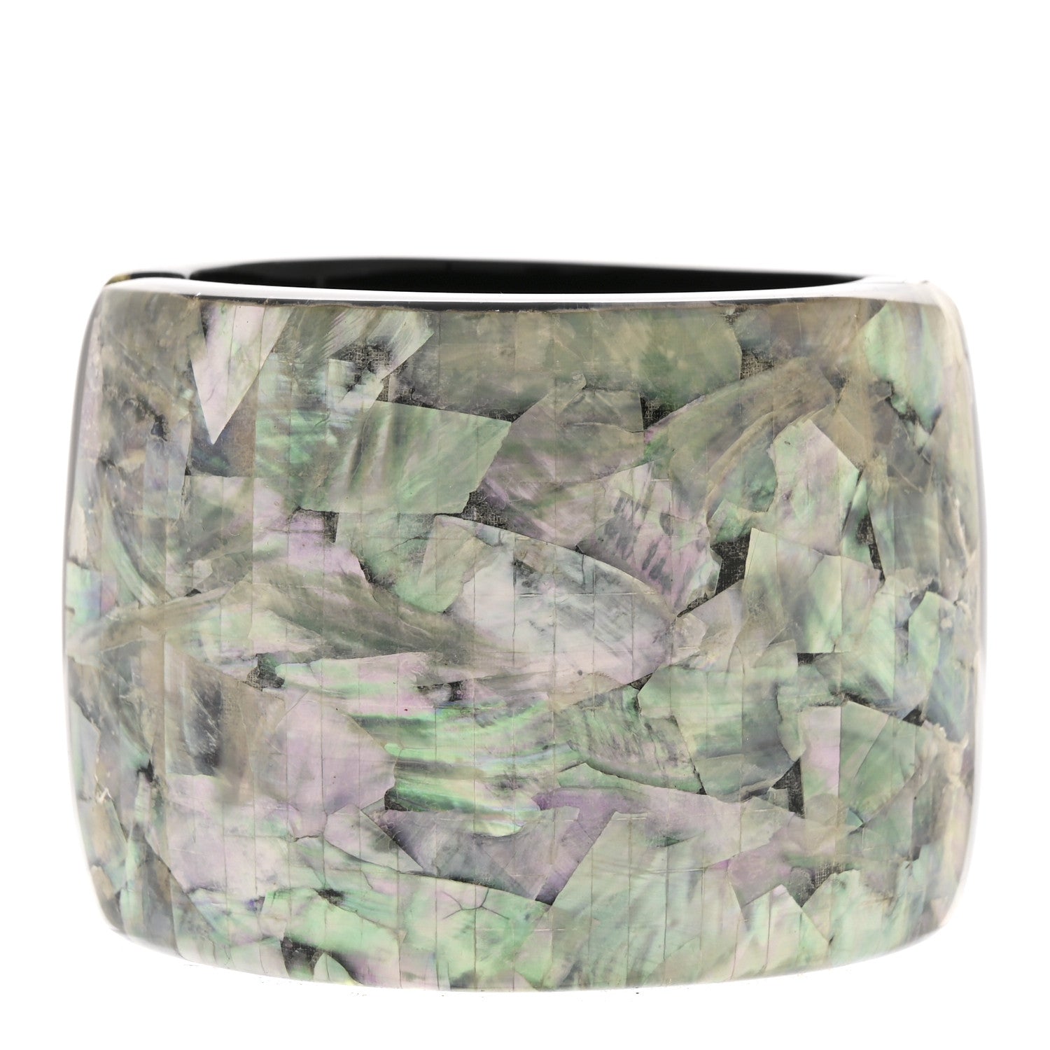 Chanel Resin Abalone CC Cuff Multicolor 3 of 4