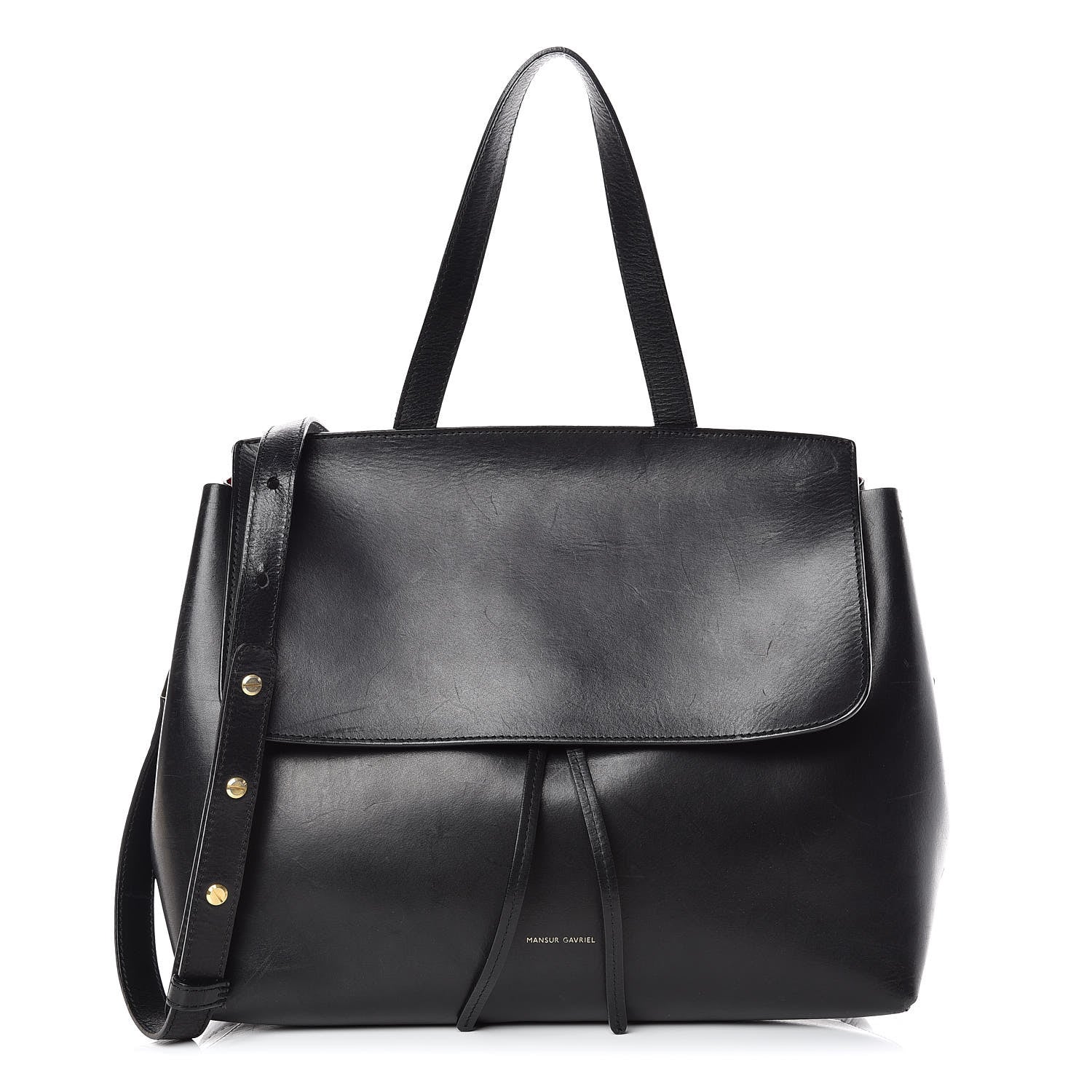 Mansur Gavriel Calfskin Lady Bag Black Flamma 1 of 26