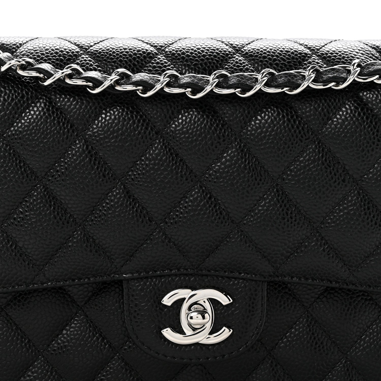 Chanel Caviar Quilted Medium Double Flap Black 8 of 11