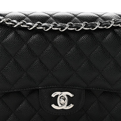 Chanel Caviar Quilted Medium Double Flap Black 8 of 11