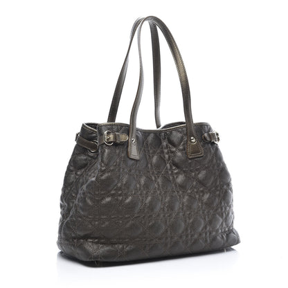 Christian Dior Coated Canvas Cannage Small Panarea Tote Bronze 3 of 12