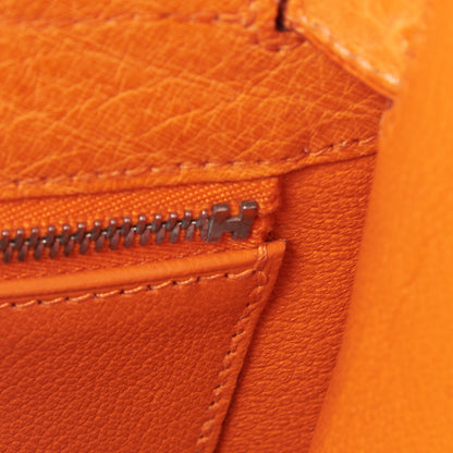 Hermes Ostrich Kelly Sellier 32 Orange 16 of 35