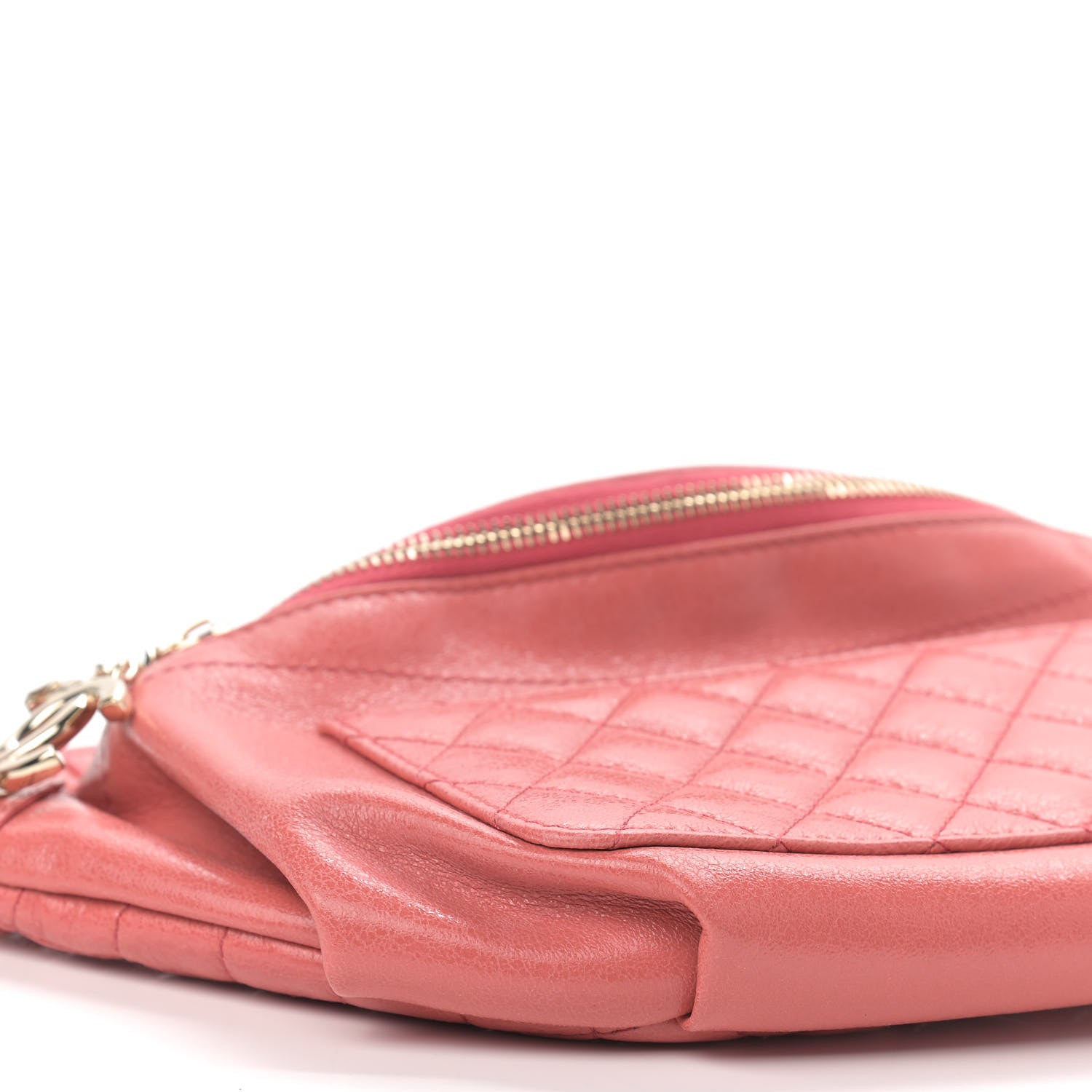 Chanel Crumpled Glazed Lambskin Quilted Waist Bag Fanny Pack Pink 8 of 9