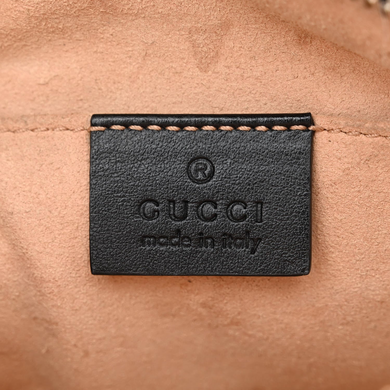 Gucci Calfskin Matelasse Mini GG Marmont Chain Shoulder Bag Black 6 of 13