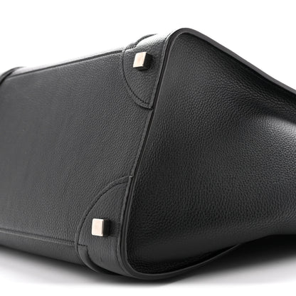 Celine Drummed Calfskin Mini Luggage Black 9 of 11