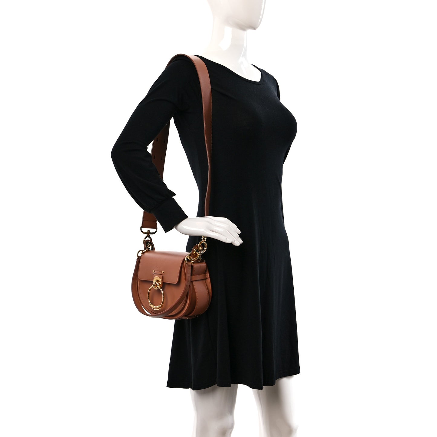 Calfskin Small Tess Bag Muted Brown