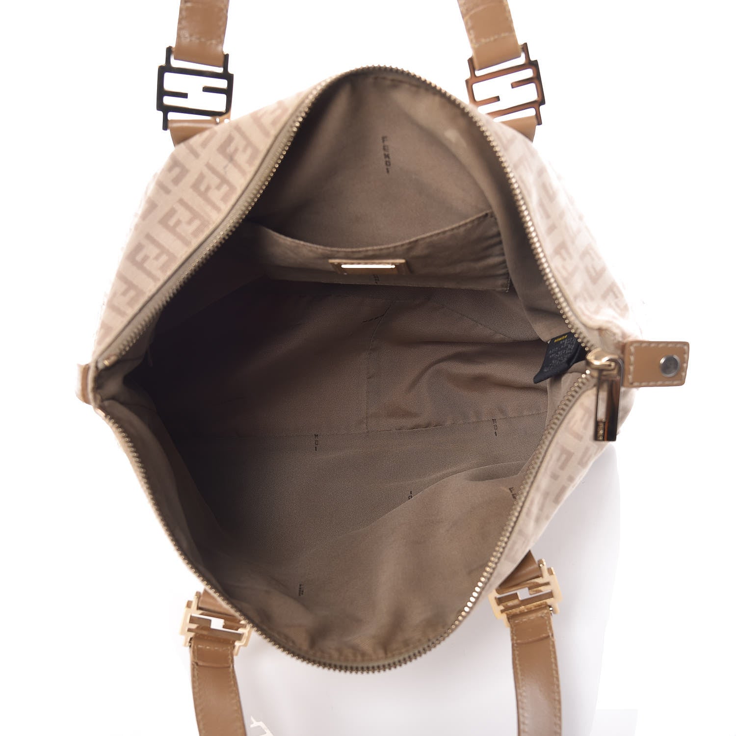 Fendi Zucchino Vitello Roll Tote Beige Tortora 8 of 21